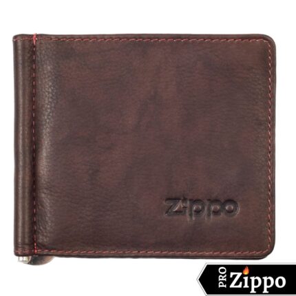 Зажим для денег ZIPPO, коричневый, натуральная кожа