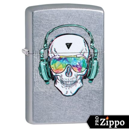 Зажигалка Zippo (зиппо) №29855 Skull Headphone Design
