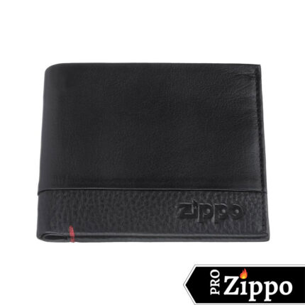 Портмоне Zippo, с защитой от сканирования RFID 2006022, чёрное, натуральная кожа