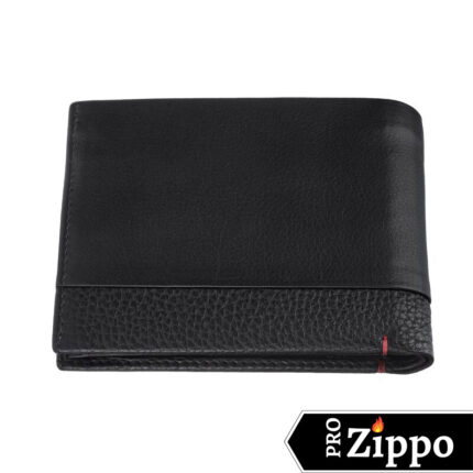 Портмоне Zippo, с защитой от сканирования RFID 2006023, чёрное, натуральная кожа