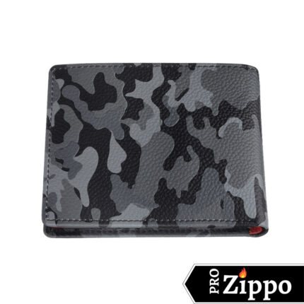 Портмоне Zippo 2006027, серо-чёрный камуфляж, натуральная кожа