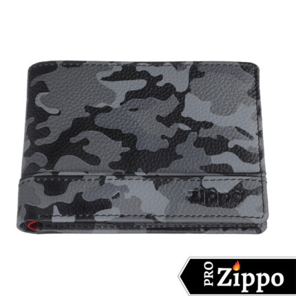 Портмоне Zippo 2006052, серо-чёрный камуфляж, натуральная кожа