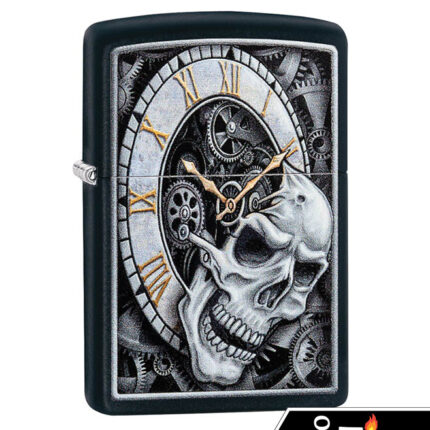 Зажигалка Zippo (зиппо) №29854 Skull Clock Design