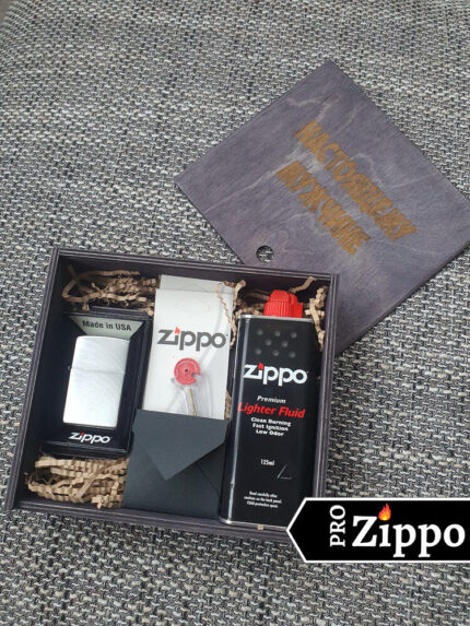 Подарочный набор Zippo “Настоящему мужчине” Зажигалка Zippo №24647 ,Топливо, Фитиль, Кремний 59236