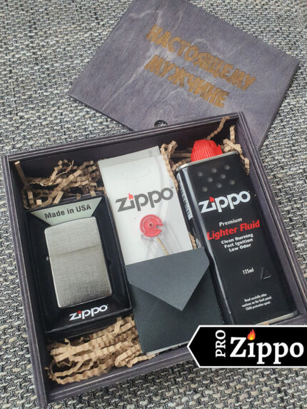 Зажигалка Zippo №28181 в подарочной коробке “Настоящему мужчине”,Топливо, Фитиль, Кремний 59249