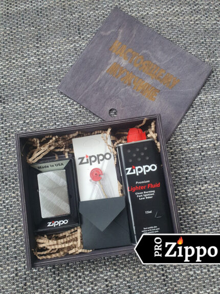 Подарочный набор Zippo “Настоящему мужчине” Зажигалка Zippo №28182 ,Топливо, Фитиль, Кремний 59234