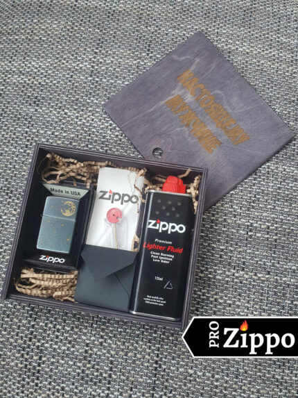 Зажигалка Zippo №49448 в подарочной коробке “Настоящему мужчине”,Топливо, Фитиль, Кремний 59244
