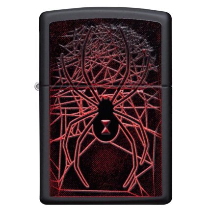 Зажигалка Zippo (зиппо) №49791 Spider Design с покрытием Black Matte, чёрная, матовая